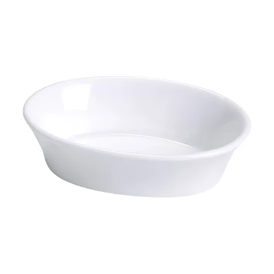 Picture of BK-006 Accessories 6 1/4″ X 4 1/2″ X 1 1/4″ Oval Baking Dish 10 oz Bone White