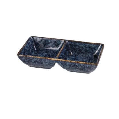 Picture of BL-4032 Blue Star 5-3/4″ X 3″ X 1-3/8″ Double Sauce Dish 1.5 oz Each