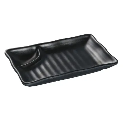 Picture of BP-4010 Black Pearl 10″ X 5 1/2″ 2-Compartment Plate