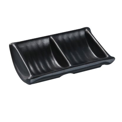 Picture of BP-4031 Black Pearl 4 3/4″ X 3″ Double Sauce Dish 2 oz Each
