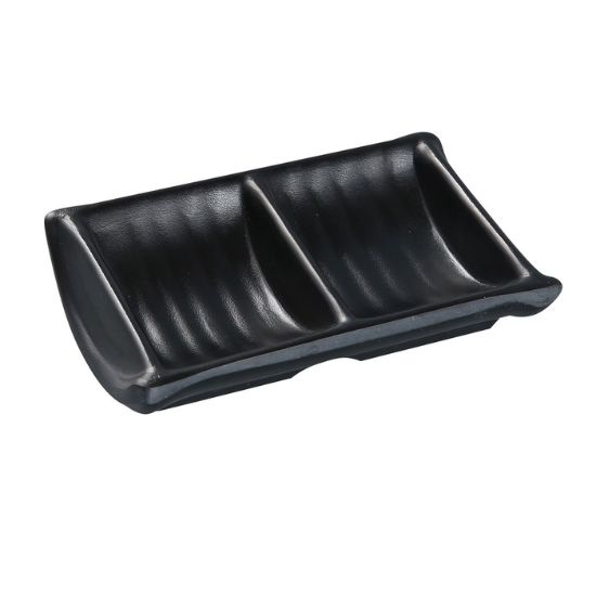 Picture of BP-4031 Black Pearl 4 3/4″ X 3″ Double Sauce Dish 2 oz Each