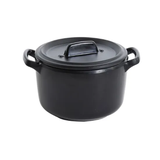 Picture of BP-4104 Black Pearl 3 1/2″ X 2 3/4″ Bowl With Handle And Lid 8 oz