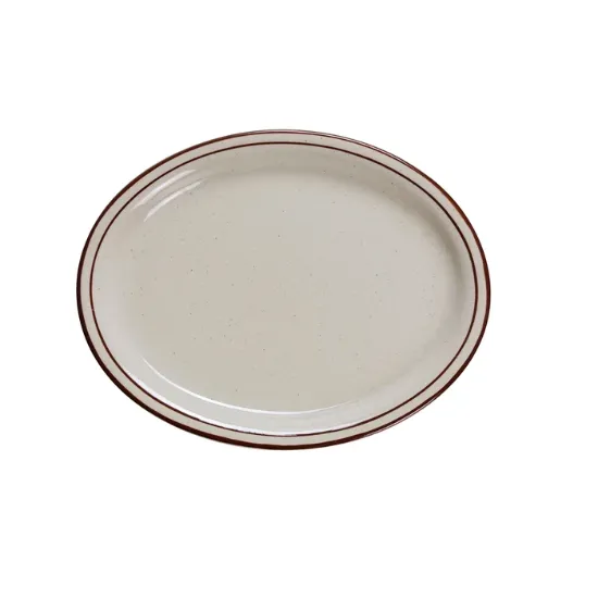 Picture of BR-13 Brown Speckled 11 1/2″ X 9 1/2″ Platter