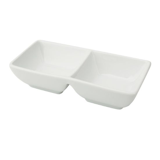 Picture of CA-4032 Cambria 5 1/2″ X 2 3/4″ X 1 3/8″ Double Sauce Dish 2 oz Each