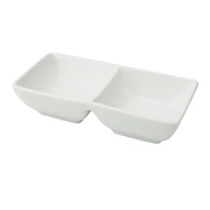 Picture of CA-4032 Cambria 5 1/2″ X 2 3/4″ X 1 3/8″ Double Sauce Dish 2 oz Each