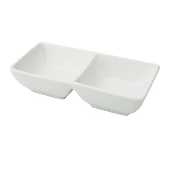 Picture of CA-4032 Cambria 5 1/2″ X 2 3/4″ X 1 3/8″ Double Sauce Dish 2 oz Each