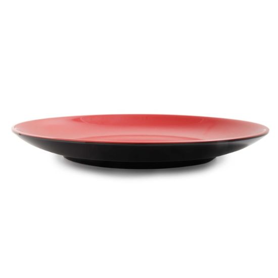 Picture of CR-1307 Black & Red 7″ Round Plate, Coupe Shape