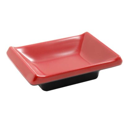 Picture of CR-4046 Black & Red 3 3/4″ X 2 1/2″ Sauce Dish