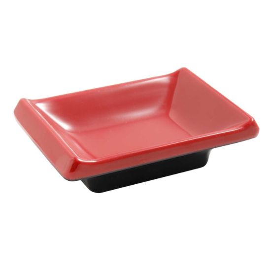 Picture of CR-4046 Black & Red 3 3/4″ X 2 1/2″ Sauce Dish
