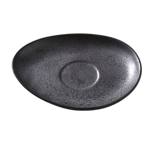 Picture of DB-002 Diamond Black 6″ X 4 1/2″ Saucer