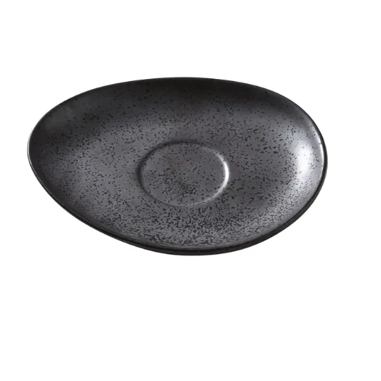 Picture of DB-002 Diamond Black 6″ X 4 1/2″ Saucer