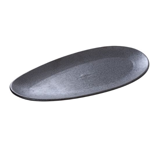 Picture of DB-310 Diamond Black 10″ X 4 3/4″ X 3/4″ Leaf Shape Plate