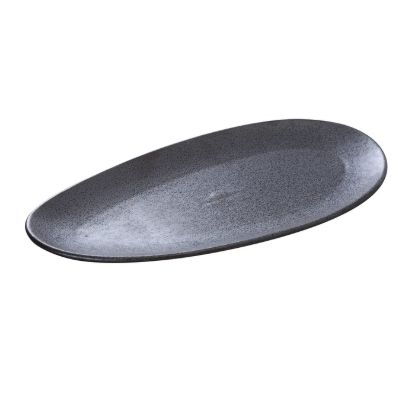 Picture of DB-314 Diamond Black 14″ X 6 1/2″ X 7/8″ Leaf Shape Plate