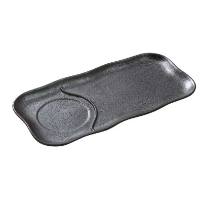 Picture of DB-4112 Diamond Black 12″ X 6″ Compartment Plate Matching With Db-4105