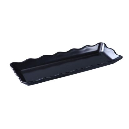 Picture of DC-6013B Deli 13 1/2″ X 5 1/4″ X 1″ Scallop Edged Display Tray Black