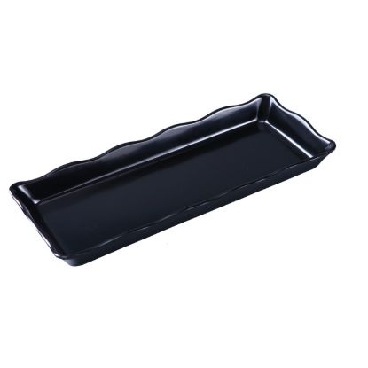 Picture of DC-6014B Deli 14″ X 5 1/2″ X 1″ Scallop Edged Display Tray Black