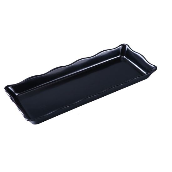 Picture of DC-6014B Deli 14″ X 5 1/2″ X 1″ Scallop Edged Display Tray Black