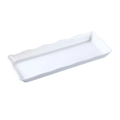 Picture of DC-6014W Deli 14″ X 5 1/2″ X 1″ Scallop Edged Display Tray White