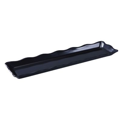 Picture of DC-6019B Deli 19″ X 5 1/4″ X 1″ Scallop Edged Display Tray Black
