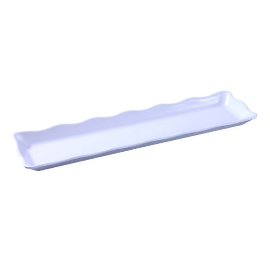 Picture of DC-6019W Deli 19″ X 5 1/4″ X 1″ Scallop Edged Display Tray White