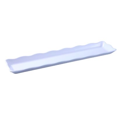 Picture of DC-6021W Deli 21″ X 5 1/4″ X 1″ Scallop Edged Display Tray White