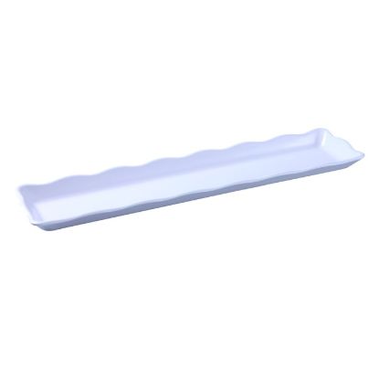 Picture of DC-6021W Deli 21″ X 5 1/4″ X 1″ Scallop Edged Display Tray White