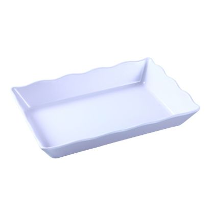 Picture of DC-6114W Deli 14″ X 9 1/2″ X 2″ Scallop Edged Display Tray White
