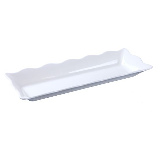 Picture of DC-6117W Deli 17 1/2″ X 6 3/4″ X 2″ Scallop Edged Display Tray White