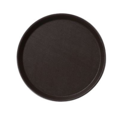 Picture of FT-1100 Serving Trays 11″ Round Tray Fiber Glass Brown