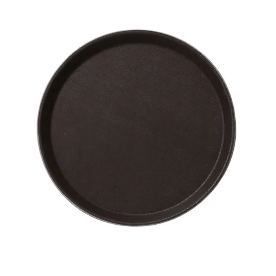 Picture of FT-1100 Serving Trays 11″ Round Tray Fiber Glass Brown