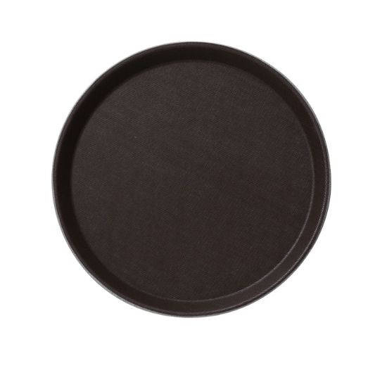 Picture of FT-1400 Serving Trays 14″ Round Tray Fiber Glass Brown