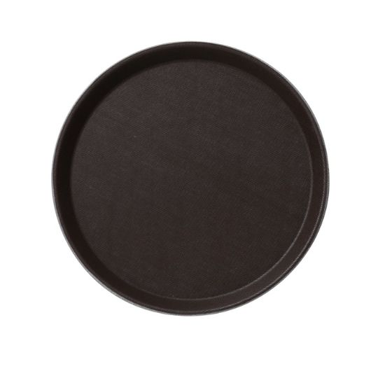 Picture of FT-1600 Serving Trays 16″ Round Tray Fiber Glass Brown
