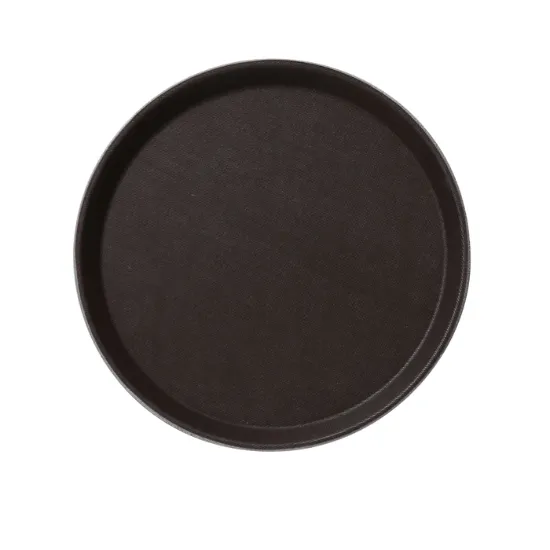 Picture of FT-1600 Serving Trays 16″ Round Tray Fiber Glass Brown