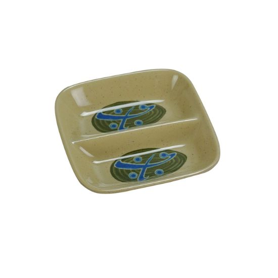 Picture of JP-0001 Japanese 3 1/2″ Divided Square Sauce Dish