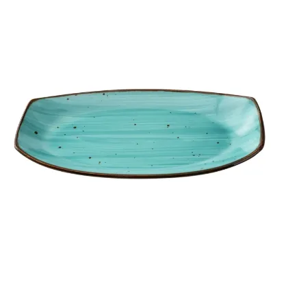 Picture of LY-213TQ Lyon-Turquoise 13″ X 7 3/8″ X 1 1/2″ Rectangular Plate Turquoise