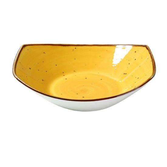 Picture of LY-309YL Lyon-Yellow 9″ X 7 7/8″ X 2 3/8″ Pasta/Salad Plate 20 oz Yellow