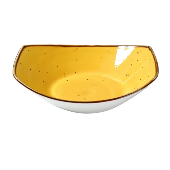 Picture of LY-309YL Lyon-Yellow 9″ X 7 7/8″ X 2 3/8″ Pasta/Salad Plate 20 oz Yellow