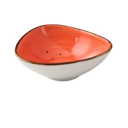 Picture of LY-404CR Lyon-Coral 4 3/4″ X 4 3/8″ X 1 5/8″ Triangle Sauce Bowl 5 oz Coral