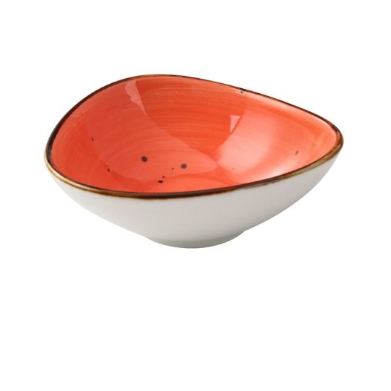 Picture of LY-404CR Lyon-Coral 4 3/4″ X 4 3/8″ X 1 5/8″ Triangle Sauce Bowl 5 oz Coral