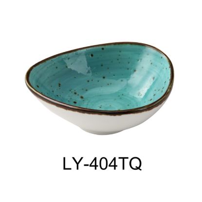 Picture of LY-404TQ Lyon-Turquoise 4 3/4″ X 4 3/8″ X 1 5/8″ Triangle Sauce Bowl 5 oz Turquoise