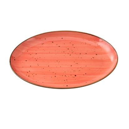 Picture of LY-2110CR Lyon-Coral 10 X 7″ X 1″ Coupe Platter Coral