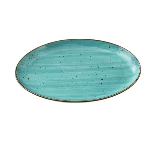 Picture of LY-2114TQ Lyon-Turquoise 14″ X 10″ X 1 1/4″ Coupe Platter Turquoise