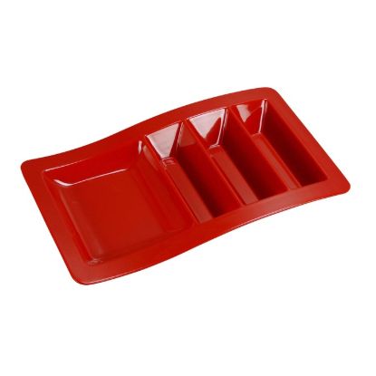 Picture of ME-1765 Mexico 14 3/4″ X 8 3/4″ X 1 3/4″ Stackable Taco Plate Red