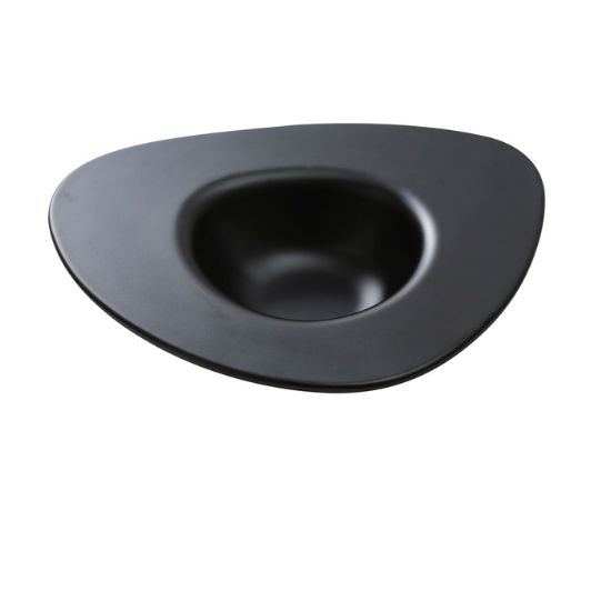 Picture of MO-410BK Moderne 10 1/2″ X 9″ X 2″ Dessert Plate 10 oz Black
