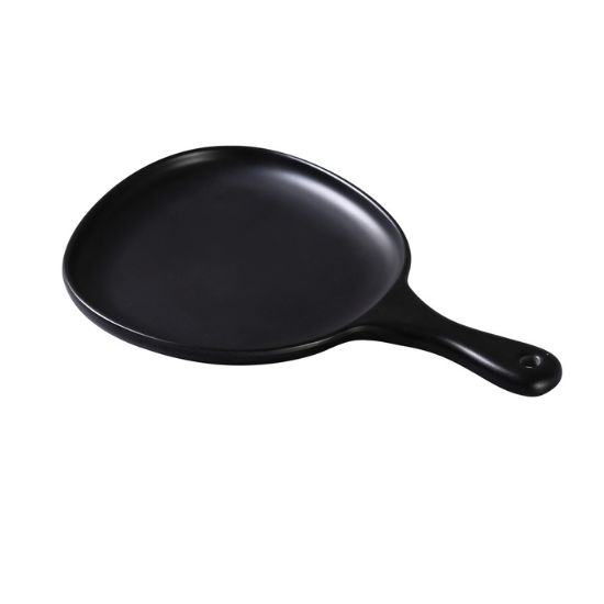 Picture of MO-811BK Moderne 14″ X 10″ X 1 1/4″ Pan Plate With Handle Black
