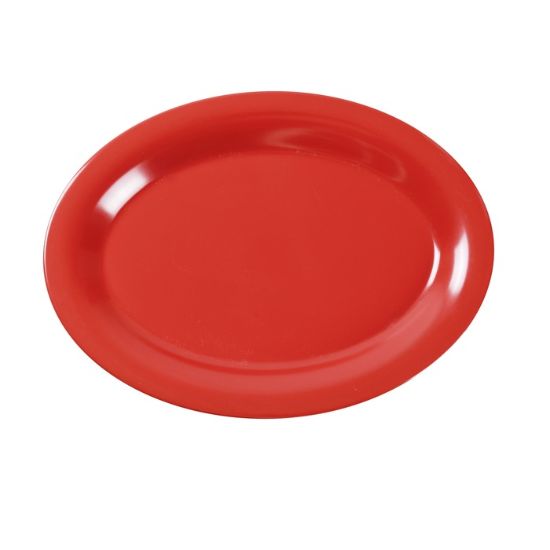 Picture of MS-212RD Milestone 12″ X 9″ Oval Platter Orange Red