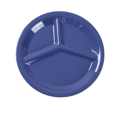 Picture of MS-710BU Milestone 10″ 3-Compartment Plate Blue