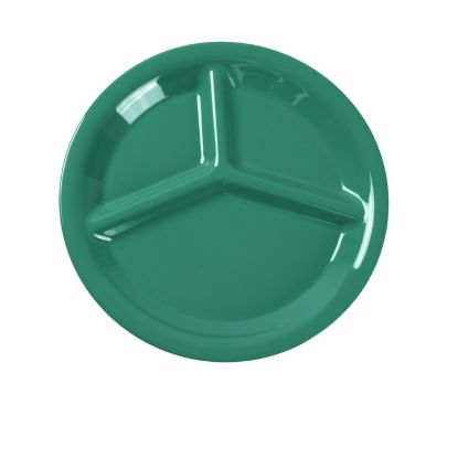 Picture of MS-710GR Milestone 10″ 3-Compartment Plate Green