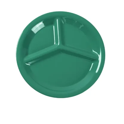 Picture of MS-710GR Milestone 10″ 3-Compartment Plate Green