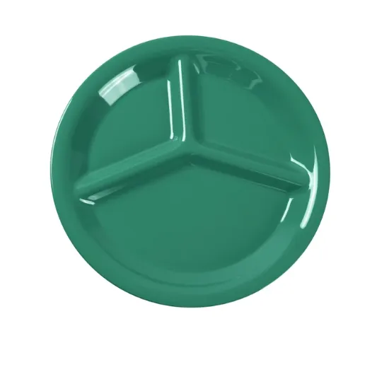 Picture of MS-710GR Milestone 10″ 3-Compartment Plate Green